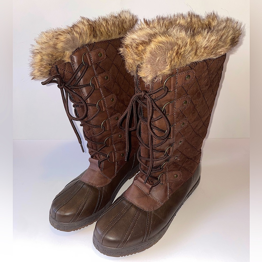 Marley Brown Fur-Lined Boots